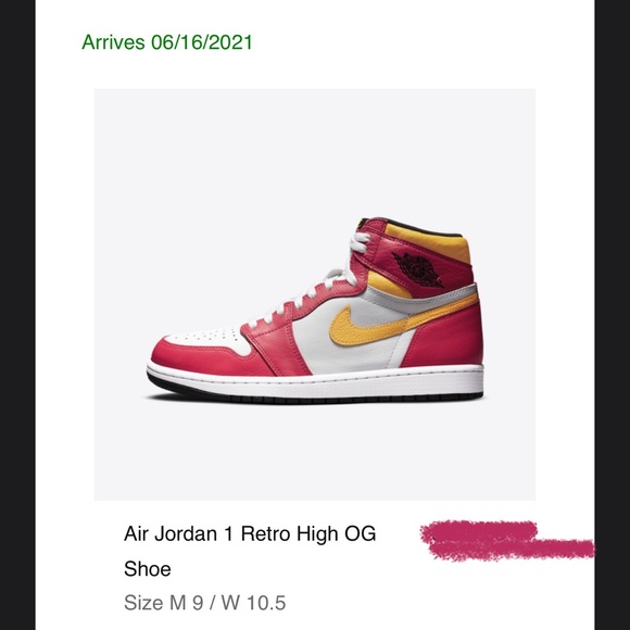 Nike OG Air Jordan 1 ‘Light Fusion Red’ - Picture 4 of 4